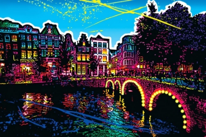 Picture of C007 COLORFUL CITYVIEW OF AMSTERDAM HERENGRACHT