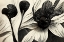 Picture of B051 FLOWERS BLACK WHITE