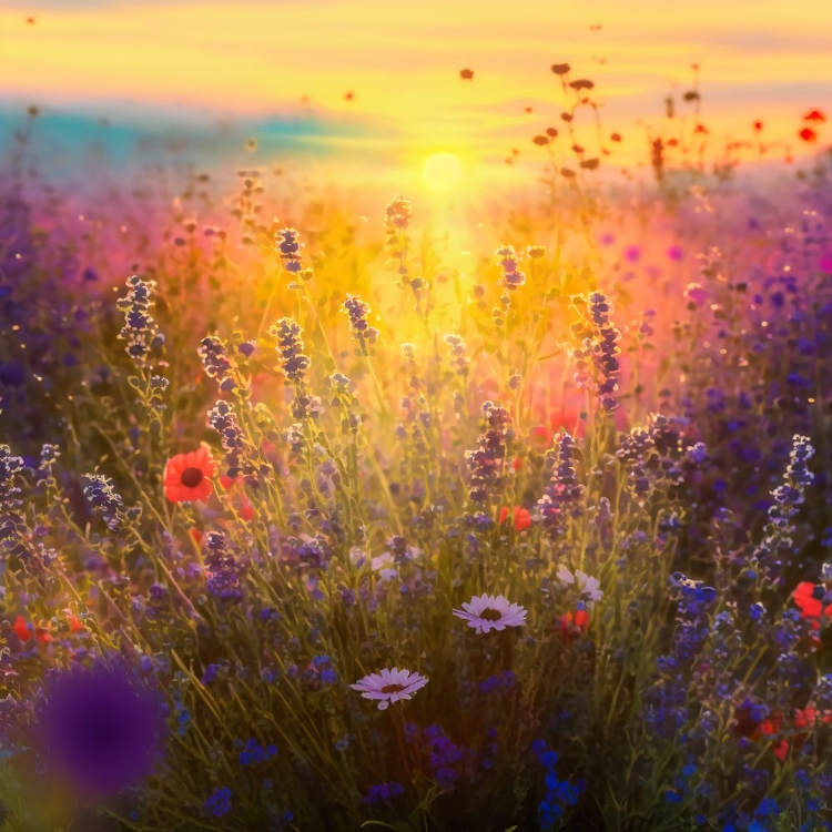 Picture of H001 FLOWERING FIELDS