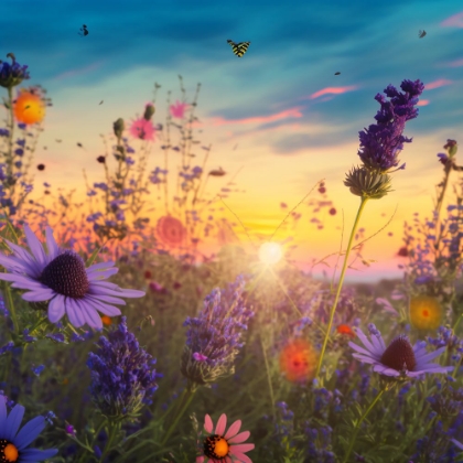 Picture of H008 FLOWERING FIELDS