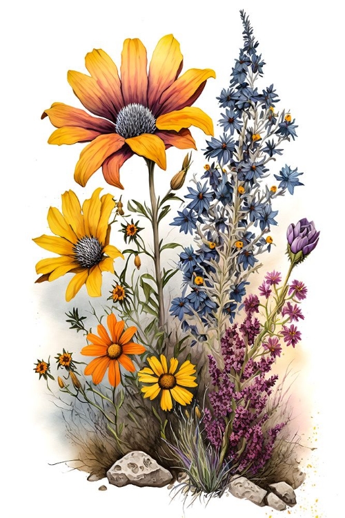 Picture of WATERCOLOR WILDFLOWERS 23