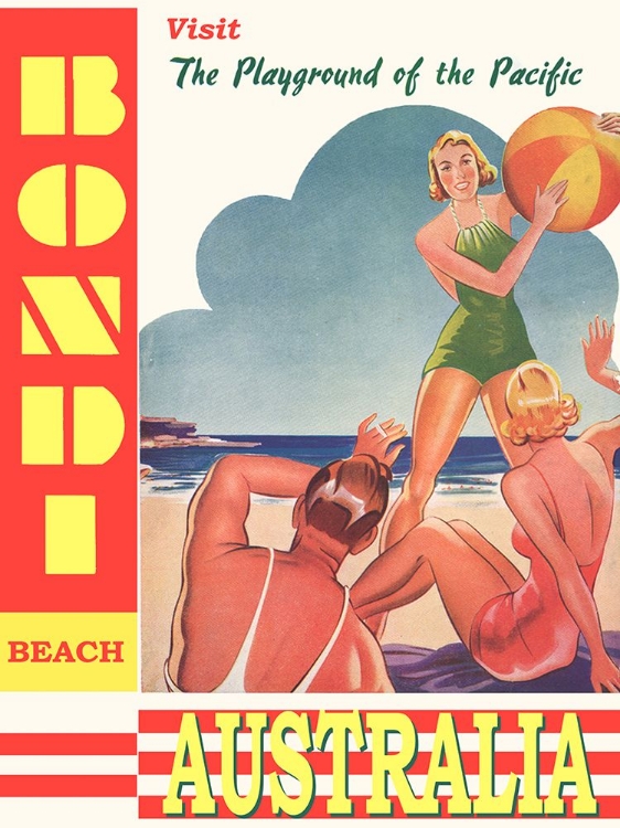 Picture of AUSTRALIA BONDI BEACH TRAVEL POSTER