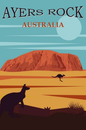 Picture of AUSTRALIA TRAVEL POSTER AYERS ROCK