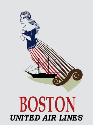 Picture of BOSTON AIRLINES VINTAGE POSTER