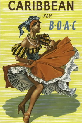 Picture of CARIBBEAN AIR TRAVEL POSTER