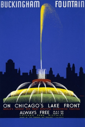 Picture of BUCKINGHAM FOUNTAIN-CHICAGO TRAVEL POSTER