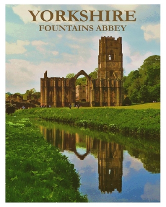 Picture of FOUNTAINS ABBEY YORKSHIRE POSTER