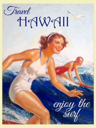Picture of HAWAII SURFING TRAVEL POSTER