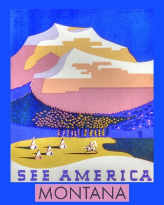 Picture of SEE AMERICA MONTANA VINTAGE POSTER