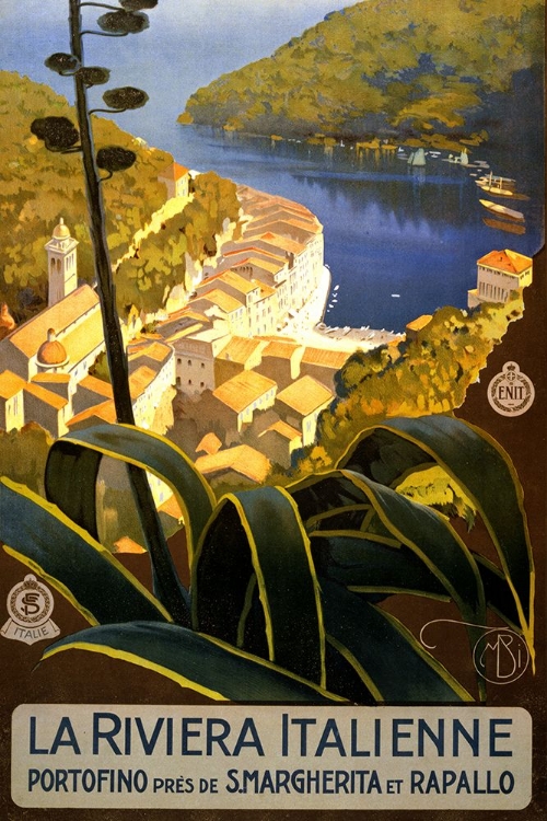 Picture of LA RIVIERA ITALIENNE ITALIAN TRAVEL POSTER