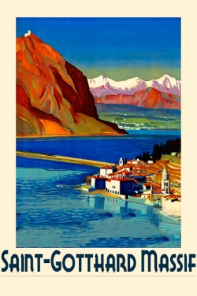Picture of SAINT-GOTTHARD MASSIF VINTAGE SWISS POSTER