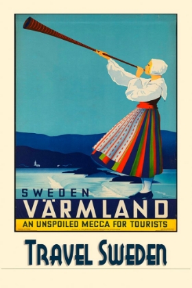 Picture of VARMLAND SWEDEN VINTAGE TRAVEL POSTER