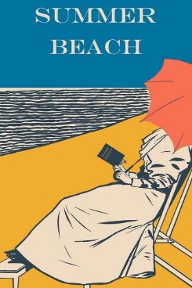 Picture of WOMEN READING ON BEACH