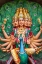Picture of KUALA LUMPUR- WEST MALAYSIA. BATU CAVES. PAINTED HINDU DEITIES ON ALTARS.