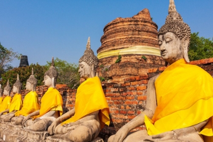 Picture of THAILAND- AYUTTHAYA. WAT PHRA SI SANPHET. BUDDHA STATUES.