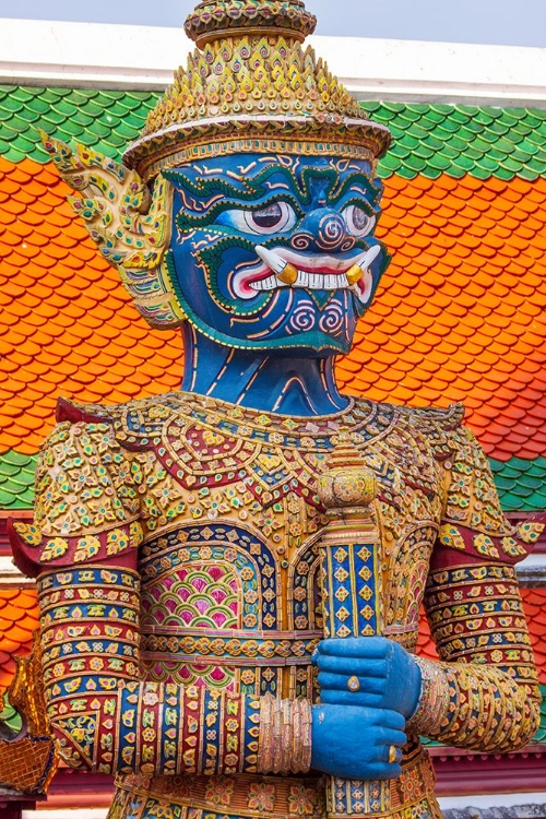 Picture of THAILAND- BANGKOK. YAKSHA- DEMON DEPICTED IN THE RAMAYANA- GUARDING WAT PHRA KAEW