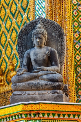 Picture of THAILAND- BANGKOK. BUDDHA STATUE AT WAT PHRA KAEW (TEMPLE OF THE EMERALD BUDDHA).
