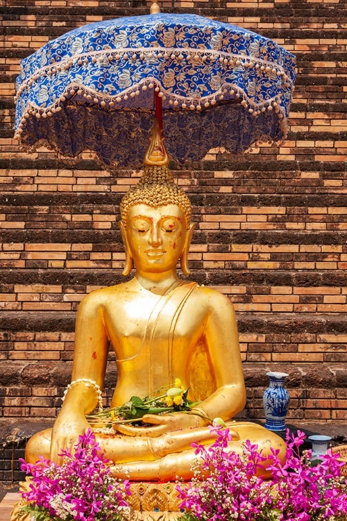 Picture of CHIANG MAI- THAILAND. WAT CHEDI LUANG. BUDDHA STATUE.