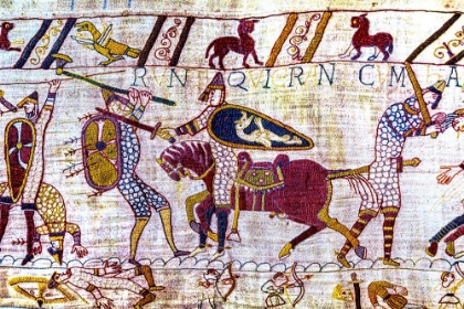 Picture of COLORFUL MEDIEVAL BAYEUX TAPESTRY- BAYEUX- NORMANDY- FRANCE