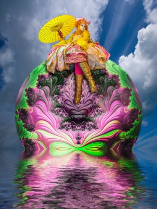 Picture of FANTASY ABSTRACT OF VENICE CARNIVAL WOMAN.