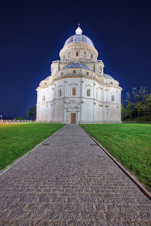 Picture of ITALY- TODI. LIGHT ON THE TEMPLE OF SANTA MARIA DELLA CONSOLAZIONE.