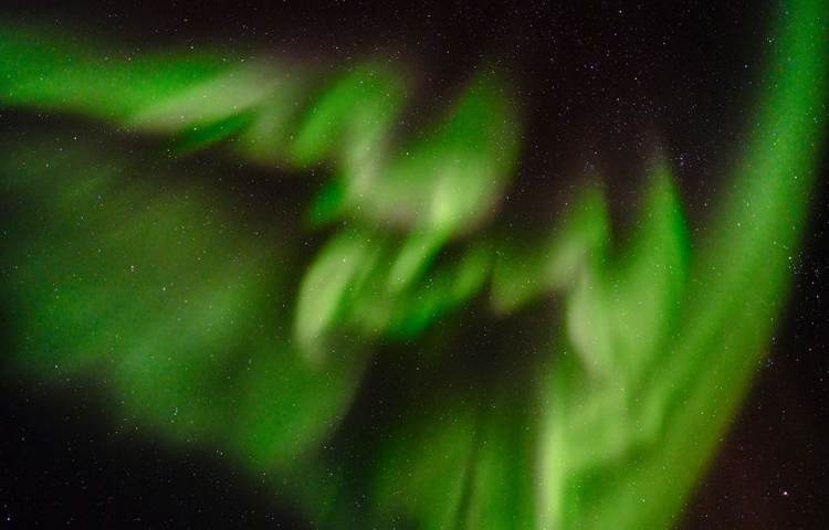 Picture of NORTHERN LIGHTS OVER ANGMAGSSALIK FJORD-GREENLAND- DANISH TERRITORY