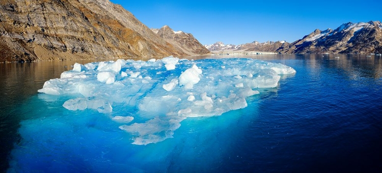 Picture of ICEBERG IN FRONT OF KNUD RASMUSSEN GLACIER-SERMILIGAAQ FJORD- AMMASSALIK- DANISH TERRITORY.