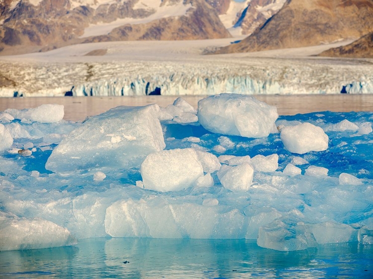 Picture of ICEBERG IN FRONT OF KNUD RASMUSSEN GLACIER-SERMILIGAAQ FJORD- AMMASSALIK- DANISH TERRITORY.