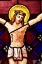 Picture of ARGENTINA- BUENOS AIRES. STAINED GLASS WINDOW DEPICTING JESUS CRUCIFIXION.