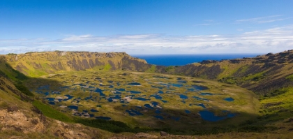 Picture of CHILE- EASTER ISLAND. RANO KOA VOLCANO CRATER.