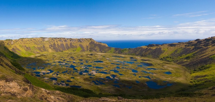 Picture of CHILE- EASTER ISLAND. RANO KOA VOLCANO CRATER.