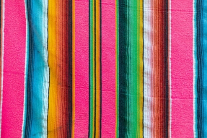 Picture of LORETO- BAJA CALIFORNIA SUR- MEXICO. COLORFUL TRADITIONAL BLANKET.