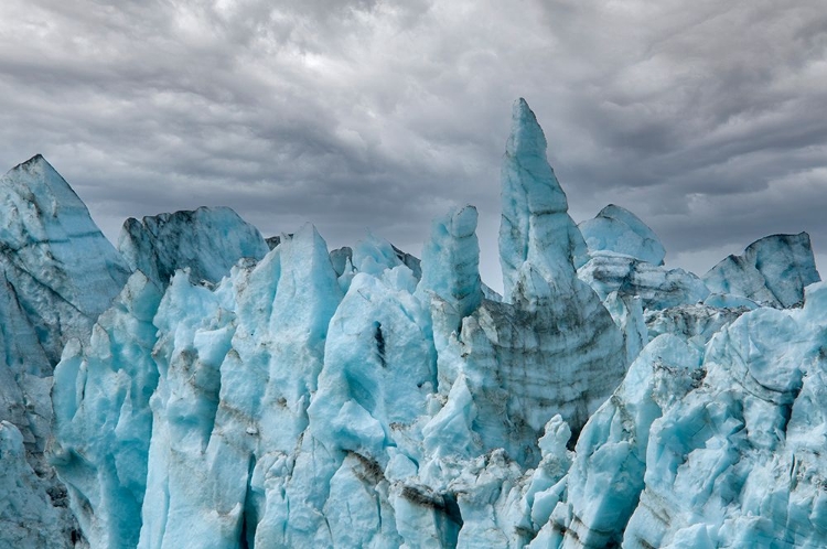 Picture of RUGGED ICE AT THE FACE OF MARGERIE GLACIER MAKE IT IMPOSSIBLE TO CROSS THIS TERRAIN.