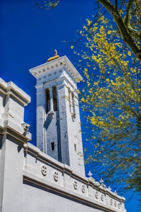 Picture of BELL TOWER- SANTA CRUZ CHURCH- TUCSON- ARIZONA. FOUNDED 1918.