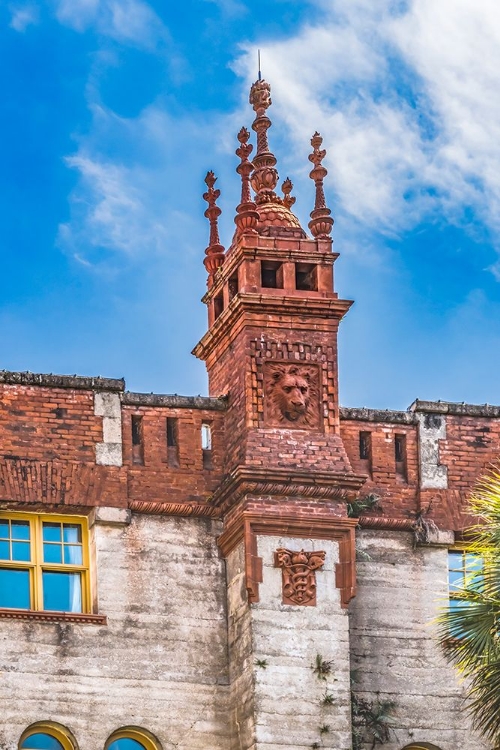 Picture of SMALL TOWER DETAILS TOWN HALL- ST. AUGUSTINE- FLORIDA. ORIGINALLY ALCAZAR HOTEL FOUNDED 1888