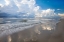 Picture of USA- GEORGIA- TYBEE ISLAND. SUNRISE WITH CLOUDS AND REFLECTIONS ALONG THE COAST.