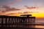 Picture of USA- GEORGIA. SILHOUETTE OF A PIER IN THE SUNRISE- NEAR SAVANNAH.