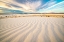 Picture of USA- NEW MEXICO- WHITE SANDS NATIONAL MONUMENT. WHITE SAND DUNES AND CLOUDS.