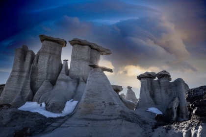 Picture of USA- NEW MEXICO. BISTI BADLANDS ERODED ROCK FORMATIONS.