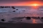 Picture of SUNSET LIGHTS UP BANDON BEACH IN OREGON.
