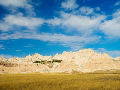 Picture of SOUTH DAKOTA- BADLANDS NATIONAL PARK. MIXED-GRASS PRAIRIE AND BADLANDS ROCK FORMATIONS