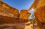Picture of USA- UTAH- GRAND STAIRCASE ESCALANTE NATIONAL MONUMENT. SUNBURST ON ERODED ROCK