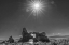 Picture of BLACK AND WHITE TURRET ARCH- WINDOWS SECTION- ARCHES NATIONAL PARK- MOAB- UTAH.