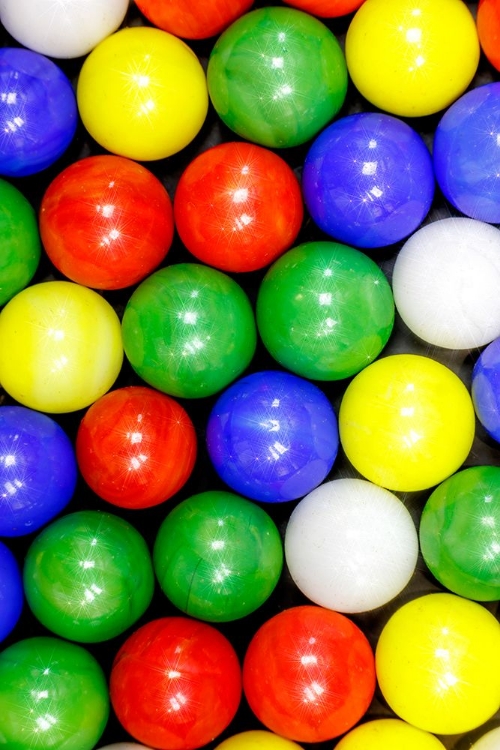 Picture of USA- WASHINGTON STATE- SEABECK. CLOSE-UP OF COLORFUL MARBLES.