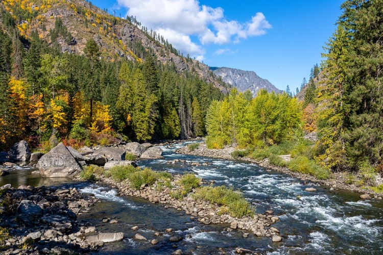Picture of LEAVENWORTH- WASHINGTON STATE- USA. VIEW FROM A PIPELINE PEDESTRIAN BRIDGE