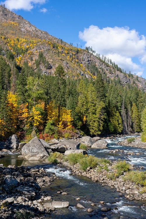 Picture of LEAVENWORTH- WASHINGTON STATE- USA. VIEW FROM A PIPELINE PEDESTRIAN BRIDGE