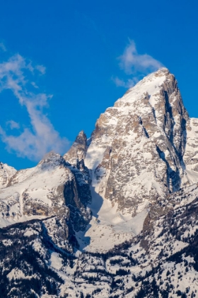 Picture of USA- WYOMING- GRAND TETON NATIONAL PARK. GRAND TETON PEAK IN WINTER.