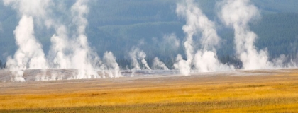 Picture of WYOMING- YELLOWSTONE NATIONAL PARK. THERMAL ACTIVITY AT LOWER GEYSER BASIN