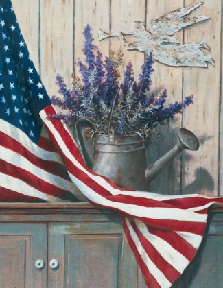 Picture of FLAG AND FLOWERS