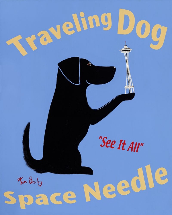 Picture of TRAVELING DOG, SPACE NEEDLE